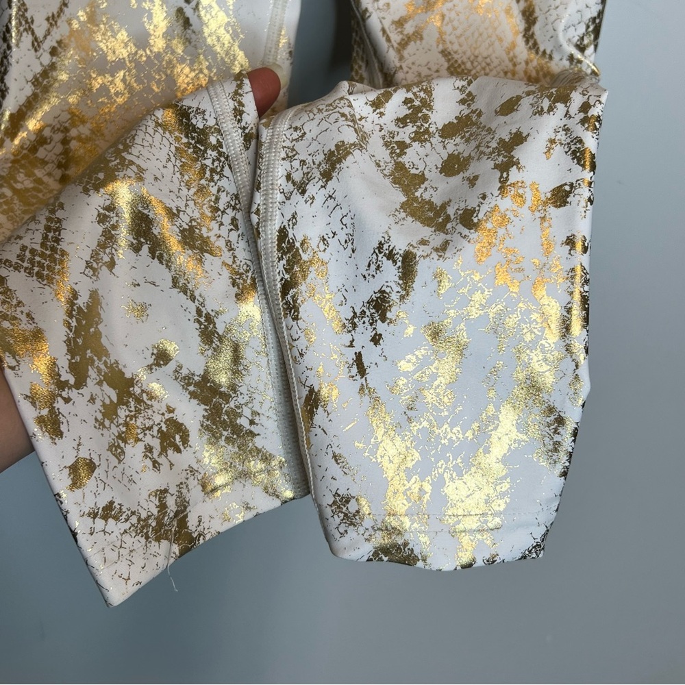 Carbon38 Metallic Snake High Rise Legging - image 5